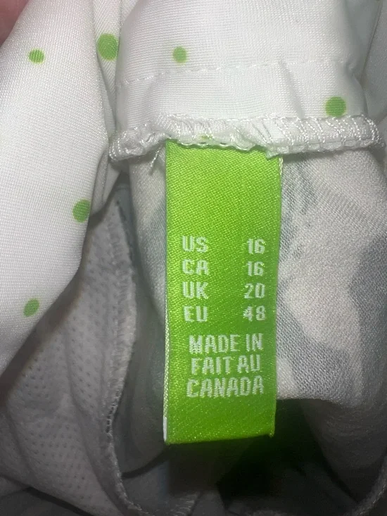 Swing Control Pull On Stretch Golf Pants Size 16 Black White Print - Picture 11 of 12